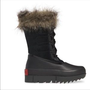 $299 new w/box Sorel Joan Of Arctic Next  10 Black FauxFur Waterproof Snow boots